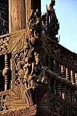 Myanmar - Mandalay, Shwe In Bin Kyaung a wonderful example of the Burmese unique teak architecture and wood-carving art.